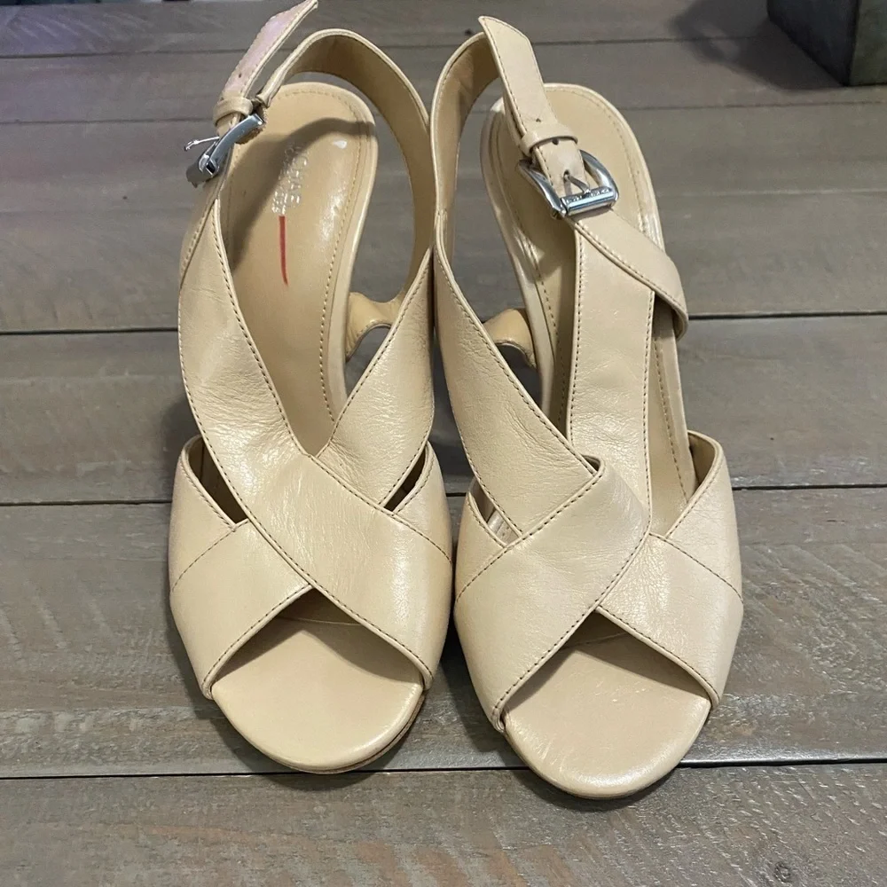 Michael KORS Becky Nude Open Toe  Heel Sandals